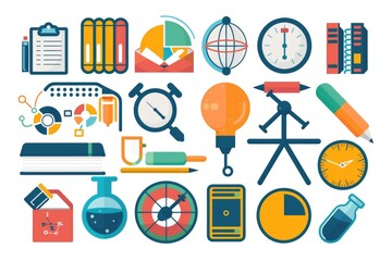 A group of objects from different categories gathered together