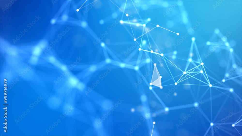 Poster abstract background dot and connect line for cyber technology futuristic and network connection conc
