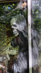 grim reaper in the darkness on lost place