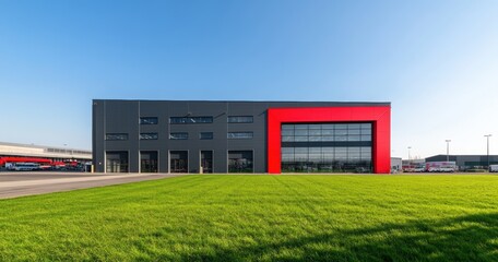 Modern Warehouse Exterior.