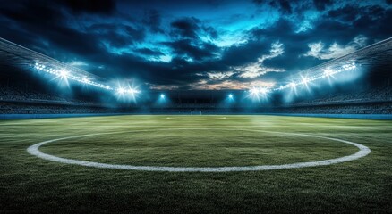 Soccer Stadium Night.