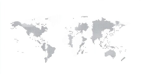 Fototapeta premium World Map Pixel Art.