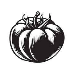 tomato silhouette vector illustration ,tomato black silhouette vector illustration design 