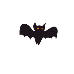 halloween cat with bats