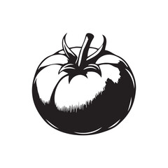 tomato silhouette vector illustration ,tomato black silhouette vector illustration design 