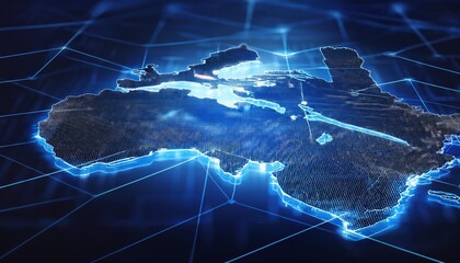 Clean digital map outlines