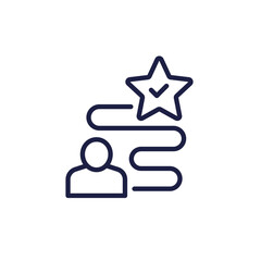 path to success line icon on white