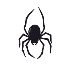 Spider in retro tattoo style, vector illustration