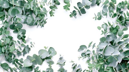 A simple yet beautiful design featuring a heart made of green leaves on a white background, suitable for various occasions and themes