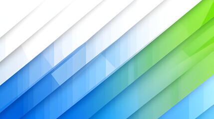 Obraz premium Abstract geometric pattern featuring diagonal lines in blue, green, and white shades creates a modern design suitable for backgrounds or presentations