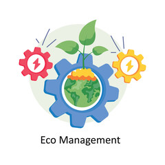 Eco Management concept style illustration. EPS 10 File