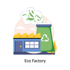 Eco Factory concept style illustration. EPS 10 File