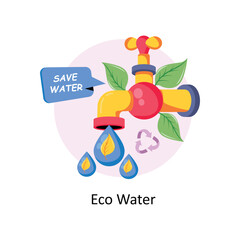 Eco Water concept style illustration. EPS 10 File