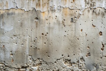 Obraz premium Aging concrete wall close-up with cracks and wear
