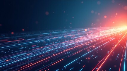 Obraz premium Abstract Modern Technology Lines Background