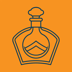 Attar bottle line art vector illustration