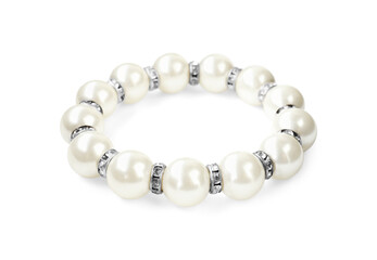 Beautiful bijouterie. Stylish bracelet isolated on white