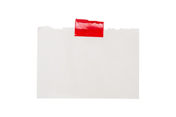 Close-up of note paper isolated on background.