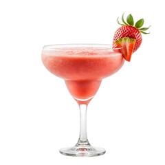 Strawberry Daiquiri Cocktail, isolated, transparent background, no background. PNG.