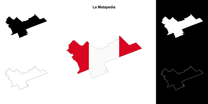 La Matapedia (Quebec) outline map set