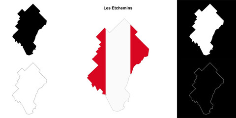 Les Etchemins (Quebec) outline map set