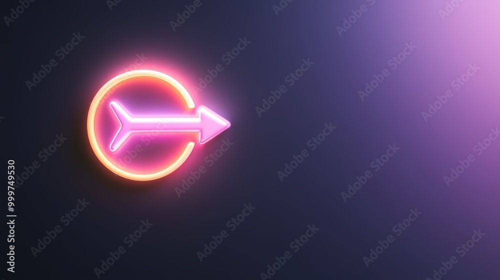 Poster a simple arrow icon, embedded within a circle, representing a click action, on a dark background.