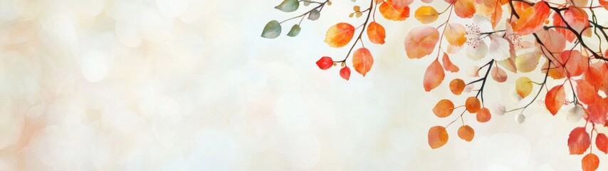 Autumn Watercolor Backdrop, vibrant hues of orange and gold blend seamlessly, perfect for invitations, creative projects, or artistic presentations, capturing seasonal beauty.