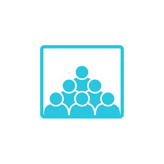 Crowded place icon. Isolated on white background. From blue icon set