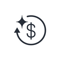 Working capital. Generate high income.Vector illustration icon isolated on white background.