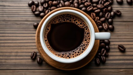 Naklejka premium Aromatic coffee a moment of bliss