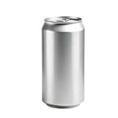 A blank soda can, isolated, transparent background, no background. PNG.