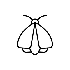 Moth outline icons, minimalist vector illustration ,simple transparent graphic element .Isolated on white background