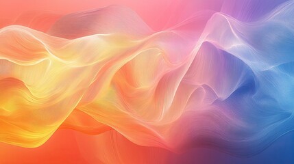 Obraz premium A vibrant abstract wave of flowing colors blending seamlessly in a soft gradient.
