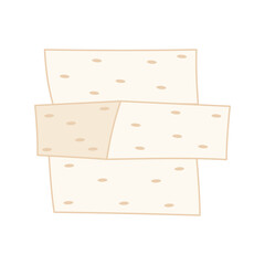 Simple tofu vector illustration in lineal color style