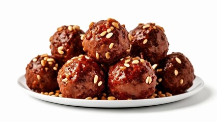  Delicious meatballs with sesame seeds ready to be savored
