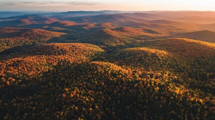 Fototapeta premium Autumnal Mountain Range Landscape