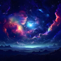 Naklejka premium starry night sky