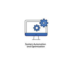System Automation and Optimization Vector Icons with editable stroke width.