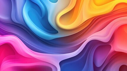 Fototapeta premium Vibrant Abstract Flowing Colors Background