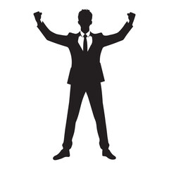 Business Man vector illustration - Businessman Silhouette Design, Business people Clipart