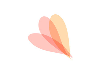 pink feather isolated on white background