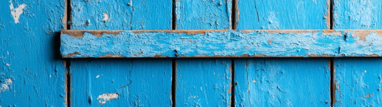 Blue paint streaks on a wand, vibrant splashes creating a dynamic visual effect, emphasizing texture and color against an open background, inviting creative interpretation.