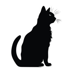 Cat silhouette vector