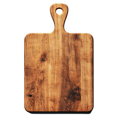 Fototapeta premium Wooden cutting board on a white isolated background