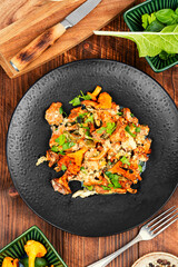 Tasty vegetable omelette.