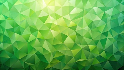 Fototapeta premium Green abstract background of low poly triangles in extreme close-up