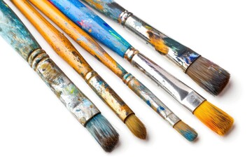 Obraz premium A collection of paint brushes arranged side by side