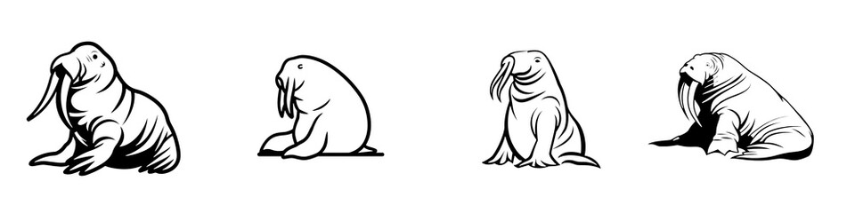 Obraz premium Set of playful frogs on white isolate background, showcasing various poses for nature lovers and educators.
