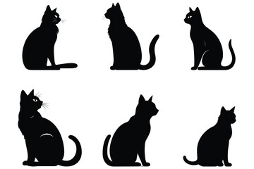 Cat silhouette vector