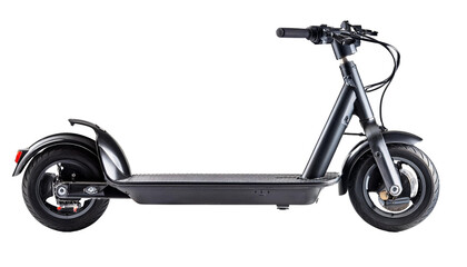 Electric scooter clipping path, full depth of field 